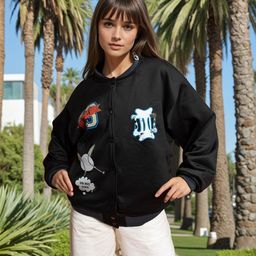 Stylecast X Hersheinbox Cotton Printed Bomber Jacket-image-28