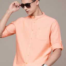 French Connection Pure Cotton Slim Fit Roll-Up Sleeves Casual Shirt-image-35