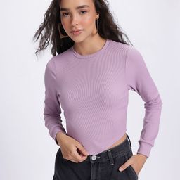 glitchez Romantic Ribs Asymmetric Fitted Crop Top-image-22