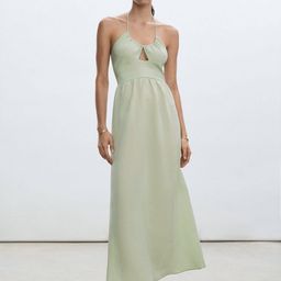 MANGO Halter Neck Maxi Dress-image-43