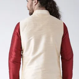 Deyann Men Cream-Coloured Nehru Jacket image 2