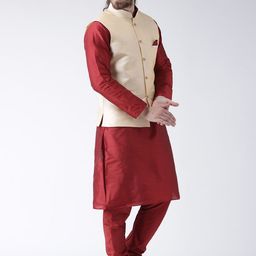 Deyann Men Cream-Coloured Nehru Jacket image 3