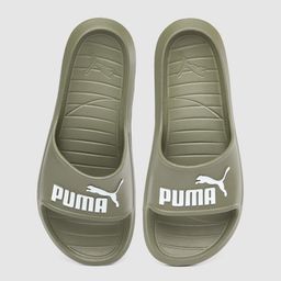 Puma Unisex Olive Green Divecat v2 Printed Sliders-image-72