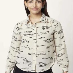 Annabelle by Pantaloons Beige Printed Shirt-image-83