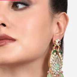 Zaveri Pearls Multicolor Stones & Beads Dangler Earrings - ZPFK13792-75