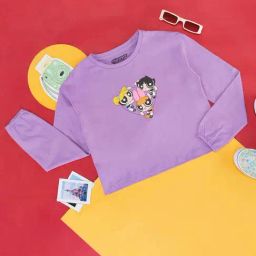 Pantaloons Junior Kids Lavender Cotton Printed Full Sleeves T-Shirt-image-66