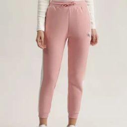 Iconic Pink Cotton Solid Joggers-image-5