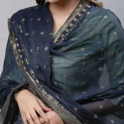 Aurelia Navy Printed Dupatta image 4