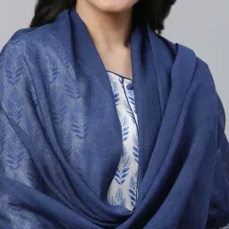 Aurelia Navy Woven Pattern Dupatta image 4