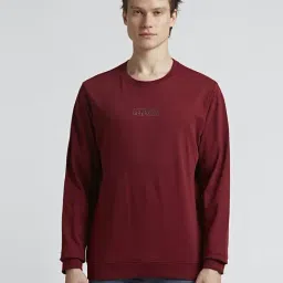 Pepe Jeans Burgundy Cotton Regular Fit Logo Printed Sweatshirt-picture-20
