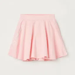 KAPPA Girls Light Pink Cotton Logo Skirts-image-23