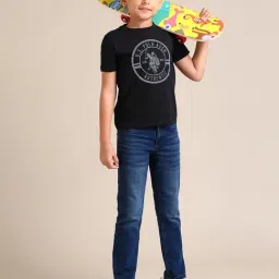 US Polo Kids Boys Blue Cotton Jeans-image-97