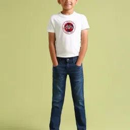 US Polo Kids Boys Blue Cotton Jeans-image-95