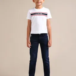 US Polo Kids Boys Blue Cotton Jeans-image-98