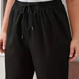 Imsa Moda Women Loose Fit High-Rise Joggers Trousers-image-84