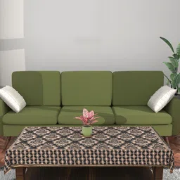 Myntra Elegant Homes Brown Ethnic Motifs 4-Seater Table Cover-image-60