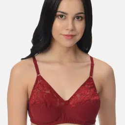 Mod & Shy Maroon Non Wired Non Padded Full Coverage Bra-19