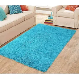 Saral Home Blue Cotton Carpet - Set of 1-picture-4