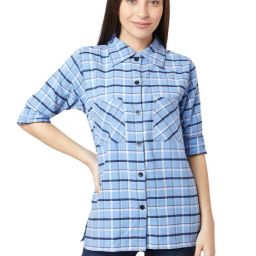 Smarty Pants Blue Cotton Checks Shirt-image-41