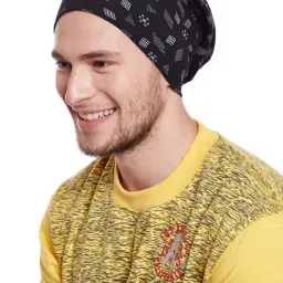 Vimal Jonney Black Printed Beanie-image-32