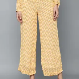 Allen Solly Yellow Printed Palazzos-image-16