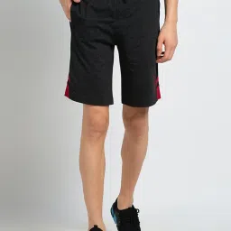 Van Heusen Athleisure Regular Fit Smart Tech Easy Stain Release Knit Shorts - Charcoal Melange image 1
