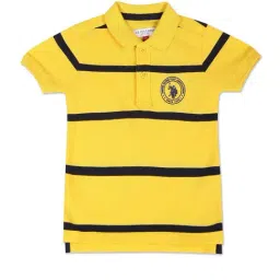 U.S. Polo Assn. Kids Yellow Striped Polo T-Shirt-picture-41
