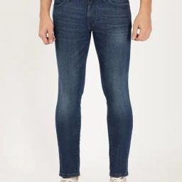 Wrangler Dark Indigo Cotton Slim Fit Jeans-image-27