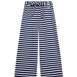 Guess Kids Blue & White Striped Regular Fit Trousers-image-70