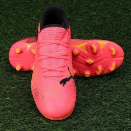 Puma Kids FUTURE 7 PLAY FG/AG Pink Football Shoes-image-99