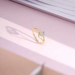 Mia by Tanishq 14k (585) Yellow Gold Diamond Ring for Women-picture-45