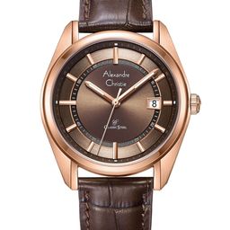 Alexandre Christie Men Dial & Leather Bracelet Style Straps Analogue Watch 8695MDLRGBO-image-69