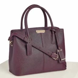 Forever Glam by Pantaloons Plum Medium Satchel Handbag-33