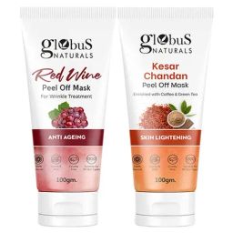 Globus Naturals Kesar Chandan & Red Wine Peel Off Mask Combo-image-16