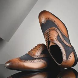 Hoversole Men's Lord Tan Brogue Shoes-image-83