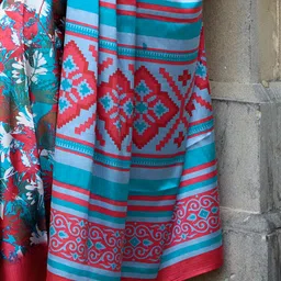 Mitera Abstract Block Print Saree image 4