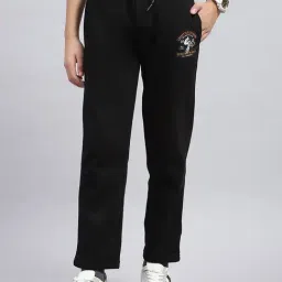 Monte Carlo Boys Black Cotton Blend Printed TrackPants-image-32