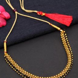 Panash Gold Plated & Black Classic Choker-image-15