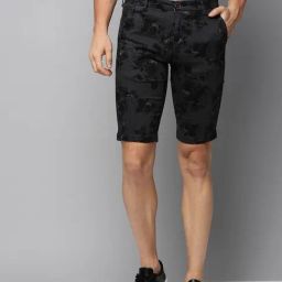 SHOWOFF Grey Regular Fit Printed Shorts-12
