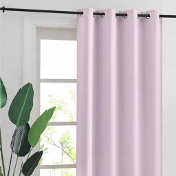Urban Space Pink Polyester 5 ft Window Blackout Curtain-image-10