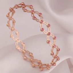 GIVA 92.5 Sterling Silver Rose Gold Melody Of Souls Bangle-image-1