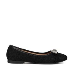 London Rag Women's Black Flat Ballets-image-8