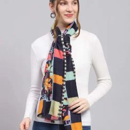Monte Carlo Multicolored Regular Fit Self Pattern Stole-image-34