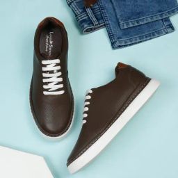 Louis Stitch Men's Mexican Brown Casual Sneakers-image-86