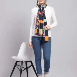 Monte Carlo Multicolored Regular Fit Self Pattern Stole image 5