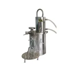 HM Herbals 5 L Stainless Steel Mini Distillation Unit for Rose Water, Ark, Cow Urine Distillation etc., HM05-1