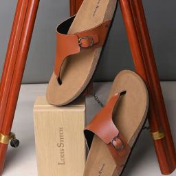 Louis Stitch Men's Tan T-strap Sandals-image-22