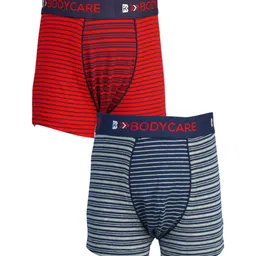 Bodycare Boys Pack Of 2 Striped Cotton TrunksKGA2081B-PK004-image-18