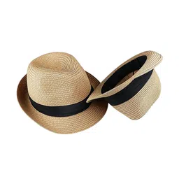 Infispace Men Beige Fedora Hat-37