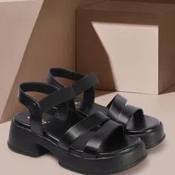 Colo Women Solid Open Toe Platform Heel Sandals-18